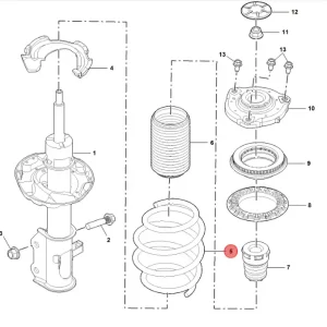 Zamów teraz Sprężyna amortyzatora przód mg S5 ev