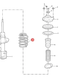 Sprężyna przód mg zs I Nowy