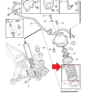 Premium Sprężyna tylna S60 V70