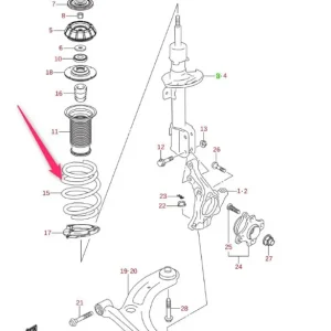 Obniżka ceny Sprężyna zawieszenia przód Baleno A1K310/412 - wyprzedaż