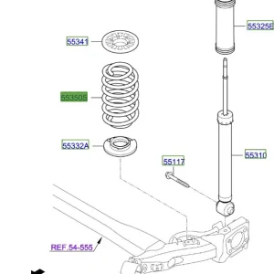 Nowość Sprężyna zawieszenia tylnego KIA RIO 20-25
