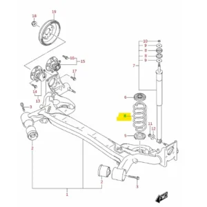 Dodaj do koszyka Sprężyna zawieszenia tył Suzuki SX4 / S-CROSS - wyprzedaż