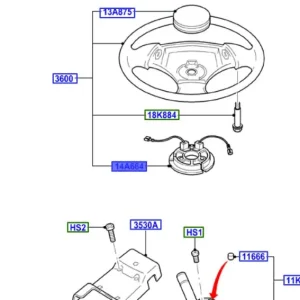 Styk poduszki powietrznej kierownicy fiesta puma ka Okazja