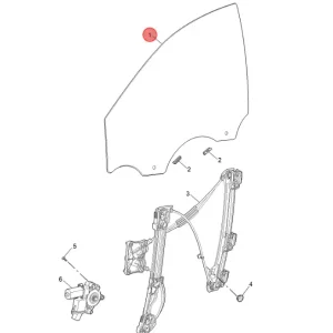 Szyba boczna lewy przód mg S5 ev Wysoka jakość