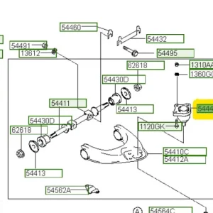 Premium Sworzeń wahacza górnego Hyundai Terracan - wyprzedaż