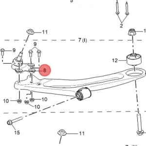 Darmowa dostawa Sworzeń wahacza lewy mg hs 2024