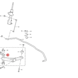 Sworzeń wahacza prawy mg zs I clasic Premium