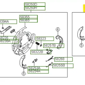 Tani Szczęki hamulcowe Hyundai I30 (2009) OE - wyprzedaż