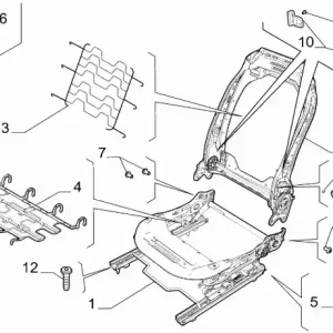Nowy Szkielet siedzenia przedniego strona lewa Fiat 500 - wyprzedaż