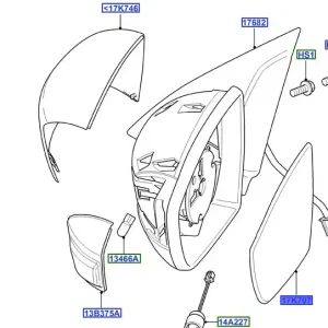 Hit cenowy Szkło lusterka lewe FORD