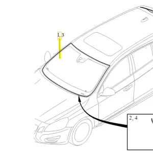 Łatwy zwrot Szyba czołowa Volvo V40 V40CC 2013