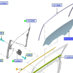 Oferta Szyba drzwi lewy przód fiesta 20082019 FORD - wyprzedaż