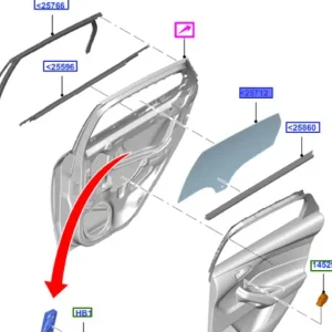 Szyba drzwi prawy tył Ford Focus MK3 - wyprzedaż Wyjątkowa oferta