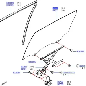 Wyjątkowa oferta Szyba drzwi prawy tył X-TRAIL 20142022 NISSAN - wyprzedaż