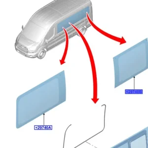Szybka dostawa Szyba drzwi tylnych prawych ttg 2014FORD