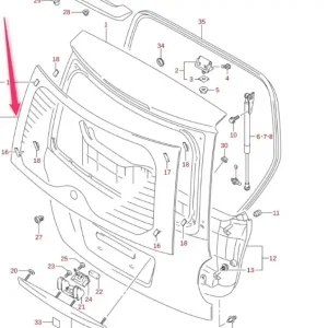 Szyba pokrywy bagażnika Suzuki Sprawdź teraz