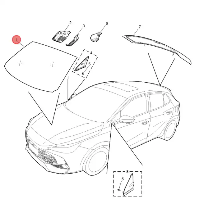 Szyba przednia czołowa mg 3 Promocja