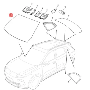 Szyba przednia czołowa mg S5 ev Ekspresowa dostawa