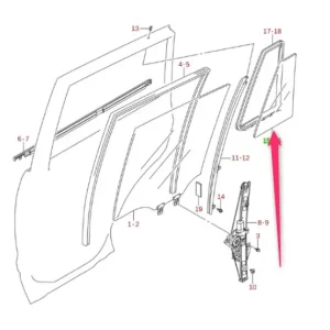 Premium Szyba stała drzwi tylnych prawych Suzuki