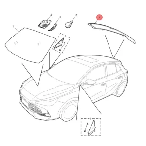 Wyprzedaż Szyba tylna mg 3