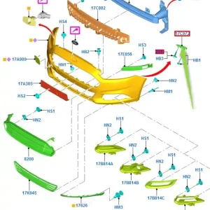 Wyprzedaż Ślizg prawy zderzaka przód MK5 FORD