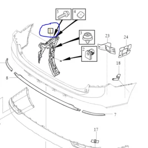 Ekspresowa dostawa Ślizg prawy zderzaka tylnego
