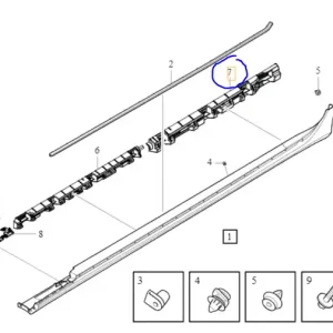 Bezpieczne zakupy Ślizg tylny lewy progu