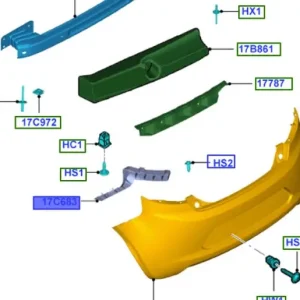 Ślizg wspornik lewy zderzaka tylnego ka 20082016 FORD Wyprzedaż