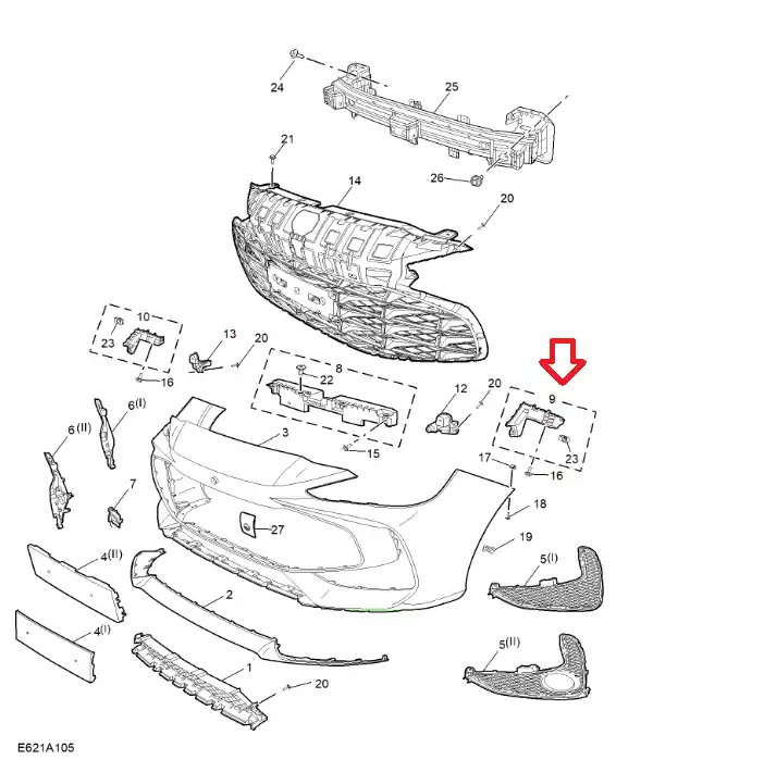 Tylko dziś Ślizg zderzaka lewy przód MG3