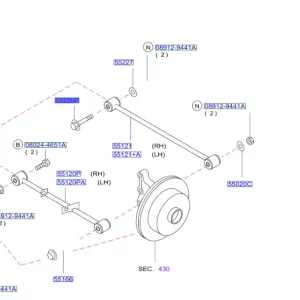 Śruba mimośrodowa tył nissan - wyprzedaż Ostatnie sztuki