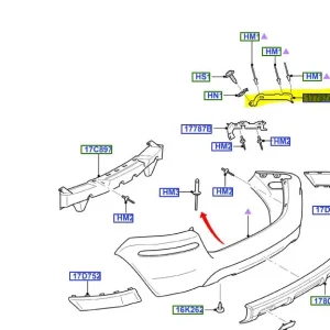 Ślizg zderzaka lewy tył Ford Fiesta Fusion - wyprzedaż Szybka dostawa