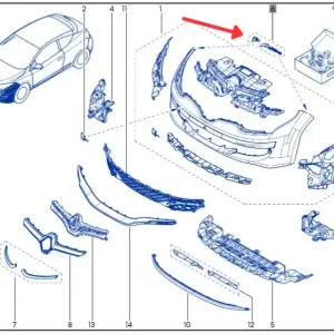Rabat Ślizgi zderzaka przedniego RENAULT MEGANE III RS