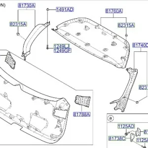 Cena promocyjna Tapicerka klapy tył 2012-2015 KIA