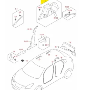 Tapicerka komory bagażnika prawa Suzuki Baleno - wyprzedaż Hit sprzedaży