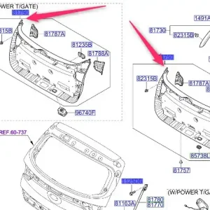 Tapicerka pokrywy bagażnika 2015-2018 KIA Najlepsza cena