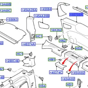 Najlepsza cena Tapicerka pokrywy bagażnika smax galaxy 20062015 FORD - wyprzedaż