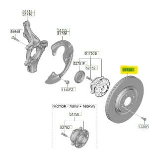 Bezpieczna płatność Tarcza hamulcowa przednia Hyundai Ioniq 5 - wyprzedaż