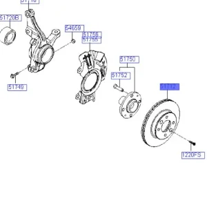 Nowość Tarcza hamulcowa przednia Kia Picanto 2024