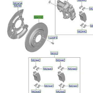 Hit sprzedaży Tarcza hamulcowa tylna Kia Sportage 21-25