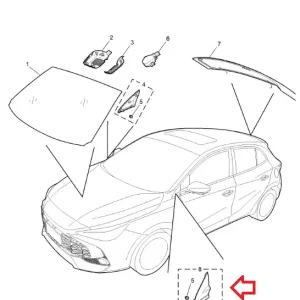 Trójkąt osłona dekor błotnika (lewy) MG3 MG Szybka wysyłka
