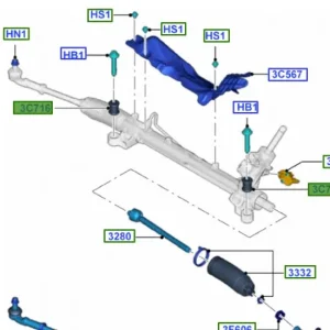 Tuleja gumowa przekładni kierowniczej focus MK2 kuga 08 12 Zniżka