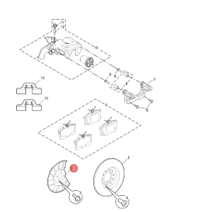Tarcza kotwiczna tył lewy mg zs I clasic Łatwy zwrot