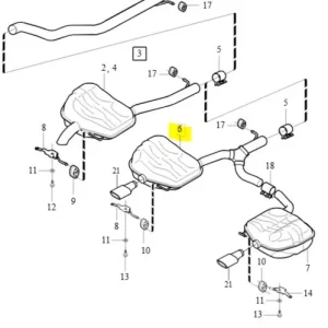 Tłumik końcowy lewy XC70 Szybka dostawa