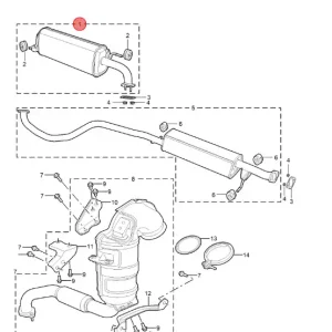 Tłumik końcowy MG3 2024 hybryda Szybka dostawa