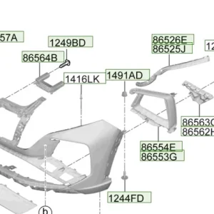 Oferta czasowa Tunel powietrza zderzaka przedniego lewy Hyundai Tucson (2022)