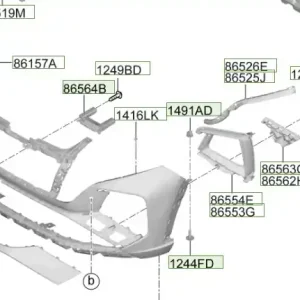 Tunel wlotu powietrza zderzaka prawy Hyundai Tucson (2022) Nowość