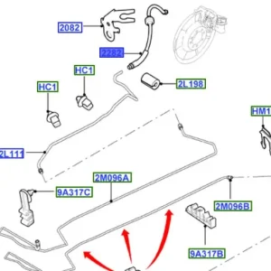 Tylny wąż przewód hamulcowy Ford Focus MK2 Cmax - wyprzedaż Tylko dziś