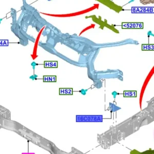 Zniżka Uchwyt błotnika lewego transit 2014FORD
