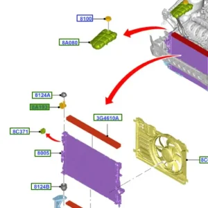 Uchwyt górny chłodnicy Ford FOcus MK3 Kuga - wyprzedaż Kup teraz