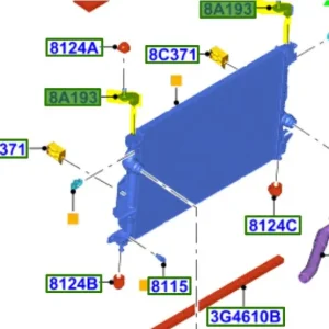 Ostatnie sztuki Uchwyt górny chłodnicy wody Ford Cmax 2015-2018 - wyprzedaż